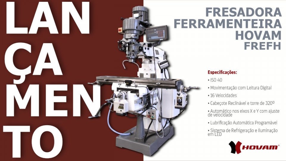 Assista o vídeo: Fresadora Ferramenteira HOVAM - FREFH